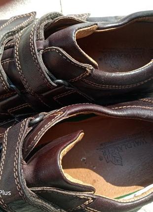 Легкі, комфортні шкіряні туфлі на липучці waldlaufer6 фото