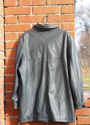 Стильна шкіряна куртка, піджак люкс зі шкіри nappa 54-563 фото