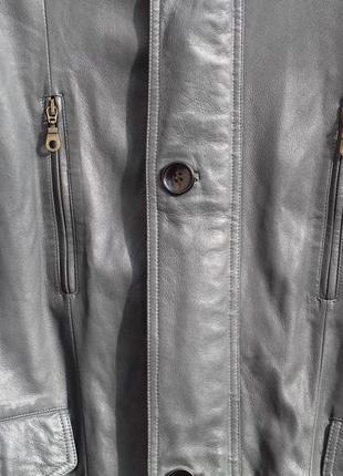 Стильна шкіряна куртка, піджак люкс зі шкіри nappa 54-564 фото