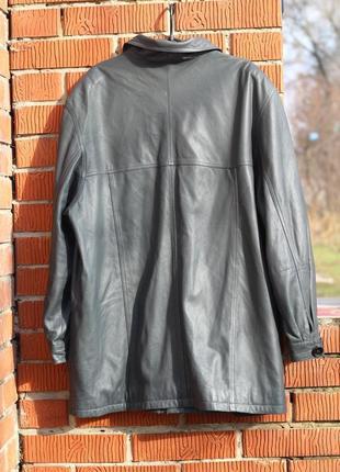 Стильна шкіряна куртка, піджак люкс зі шкіри nappa 54-567 фото