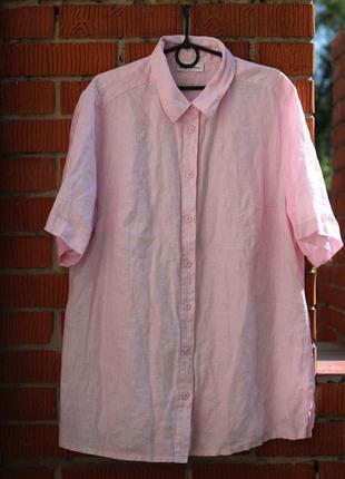 Ulla popken туніка, блуза, сорочка 100% льон 54-563 фото