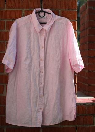 Ulla popken туніка, блуза, сорочка 100% льон 54-565 фото