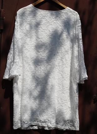 Розкішна мереживна блуза, туніка mia moda 56-582 фото