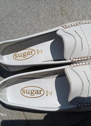Комфортні шкіряні туфлі, мокасини, лофери sugar італія 36-377 фото
