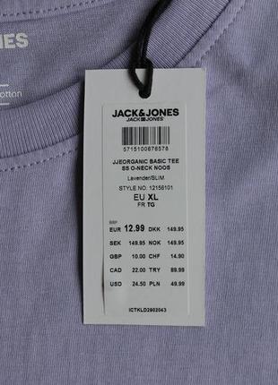 Мужская футболка jack&jones organic basic lavender tee6 фото