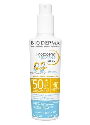 200 мл. сонцезахисний спрей для дітей bioderma photoderm pedia...