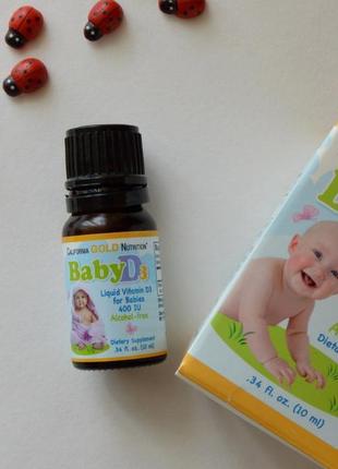 Вітамін д 3 для немовлят та дітей (vitamin d3) california gold...1 фото