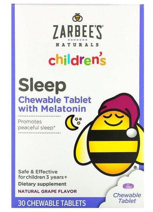 Zarbee's, дитячі таблетки для поліпшення сну з мелатоніном нат...1 фото