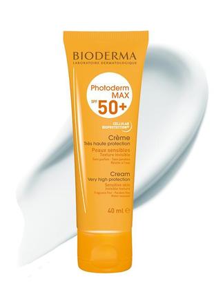 Сонцезахисний крем bioderma photoderm max spf 50+ 40 ml