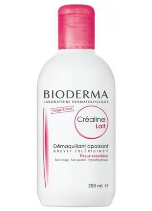 Bioderma crealine lait молочко для очищення обличчя 250 мл1 фото