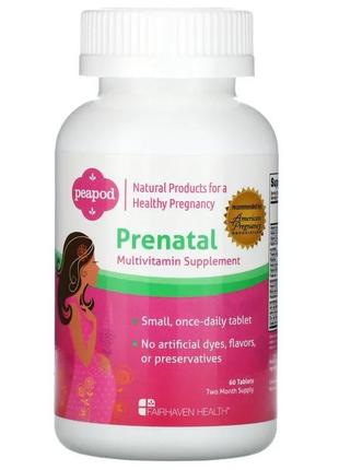 Fairhaven health, peapod, мультивітамінна добавка для вагітних...