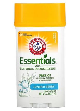 Arm & hammer, essentials, дезодорант з натуральними дезодоруюч...