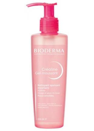 Очищуючий гель для обличчя bioderma crealine gel moussant. 200...