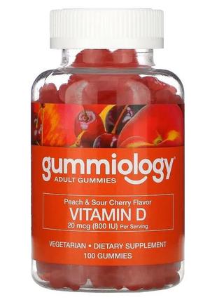 Gummiology, жувальний вітамін d3 для дорослих, без желатину, з...