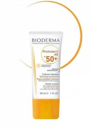 Сонцезахисний тональний крем bioderma photoderm ar spf 50+ tin...1 фото