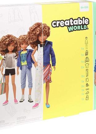 Лялька creatable world створюваний світ deluxe світлі кучеряве...