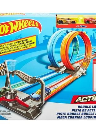 Трек хот вілс подвійна петля hot wheels double loop dash track...