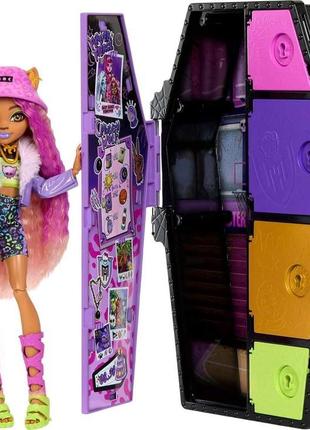 Лялька монстер хай клодін вульф з шафкою monster high clawdeen...