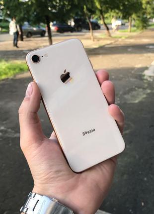 Apple iphone 8 64gb gold neverlock оригінал бу1 фото