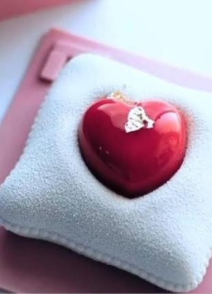 Силіконова форма для евродесертов сердечко на подушці2 фото