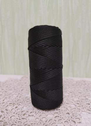 Шнур поліпропіленовий чорний для в'язання 3 мм
