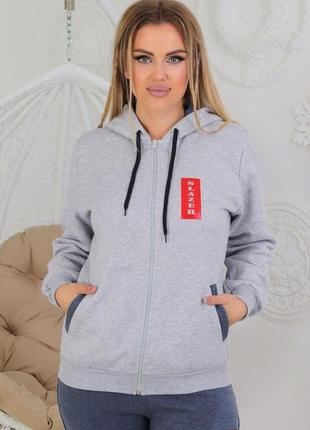 Теплый женский спортивный костюм из трикотажа (347)2 фото