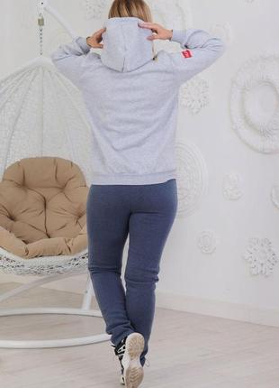 Теплый женский спортивный костюм из трикотажа (347)5 фото