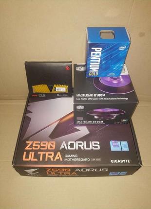 Акція! z590 ultra + 16gb xpg + pentium g6400 + masterair-g100m!