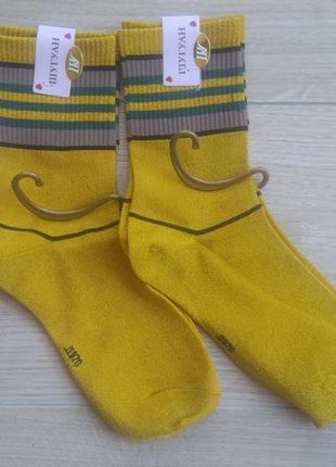 Жіночі шкарпетки шугуан з смугасті бавовна 36-40 жовті
