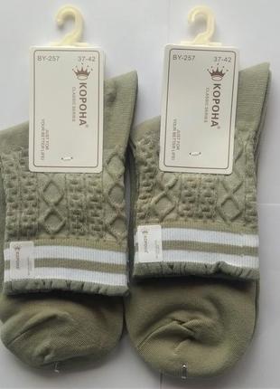 Шкарпетки жіночі корона бавовна (3) демісезонні 37-42 оливкові