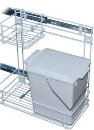 Сортер для сміття одинарний білий rejs