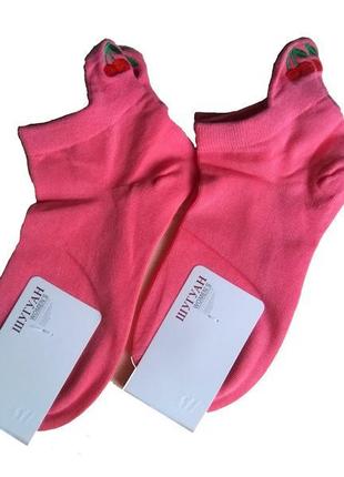 Жіночі шкарпетки шугуан бавовна 37-40 рожеві з візерунком