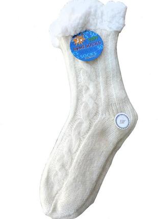 Шкарпетки валянки жіночі шугуан на хутрі 35-38 білі1 фото