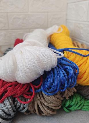 Шнур поліпропіленовий без наповнювача для в'язання та макраме 5 мм