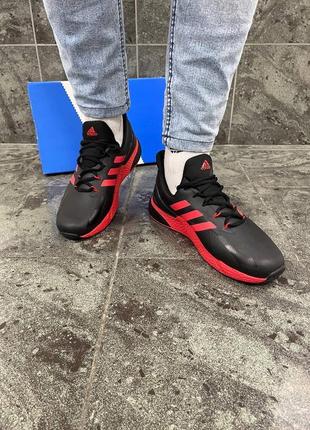 Термо кросівки adidas l3 core black/red2 фото