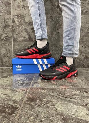 Термо кросівки adidas l3 core black/red4 фото