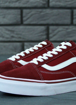 Кеди vans old skool bordo 36-405 фото