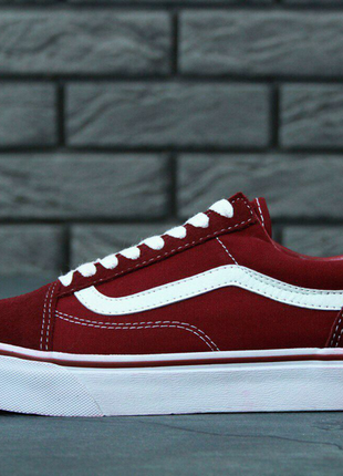 Кеди vans old skool bordo 36-406 фото