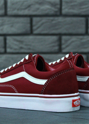 Кеди vans old skool bordo 36-407 фото