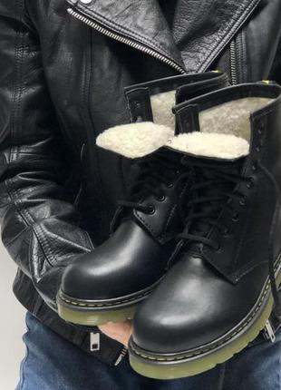 Ботинки dr. martens кожа мех8 фото