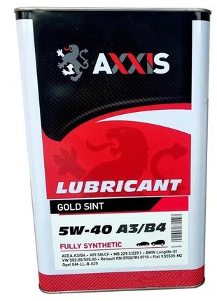 Масло 5w-40 a3/b4 gold sint 5л. axxis