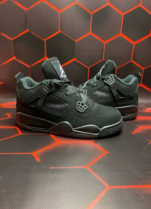 Air jordan 4 retro - black cat топ якість5 фото