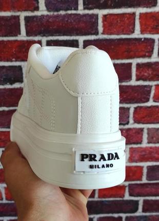 Кросівки prada milano white7 фото