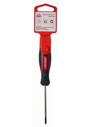 Отвертка крестовая vitals master s2, ph0х75 мм