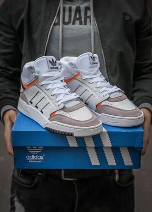 Кросівки adidas drop step mid white\grey\orange” кроссовки