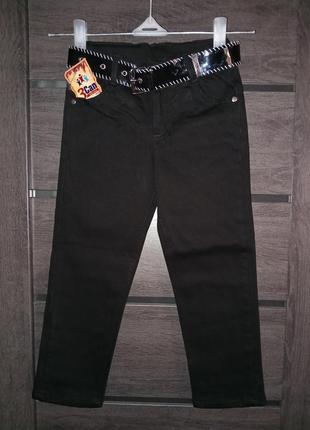 Чорні утеплені джинси на тонкому флісі