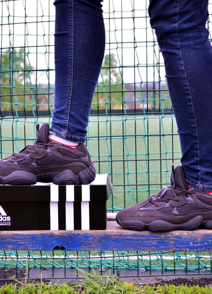 Adidas yeezy 500 utility black6 фото