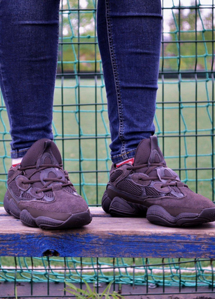 Adidas yeezy 500 utility black11 фото