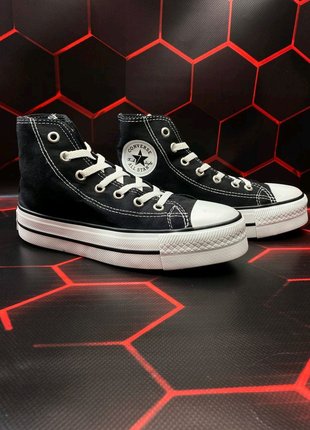 Converse high platform black 36-40 топ якість8 фото