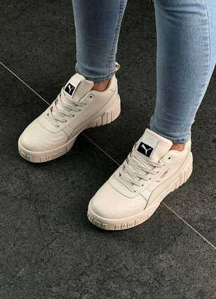 Кросівки puma cali beige зима 36-41 шкіра